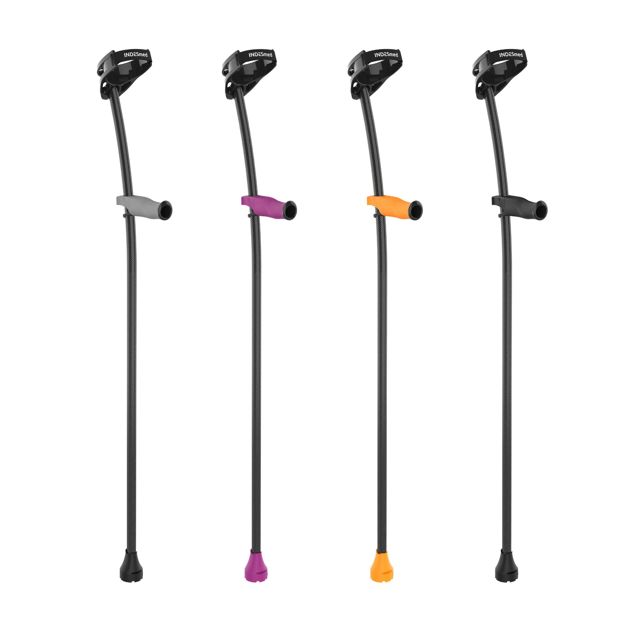 Unterarmgehstütze SPORT Edition Carbon 100% - 3K Twill - 5 Schichten - Offene Manschette